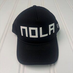 Women's New Era Black New Orleans Saints McGee Trucker 9FORTY Adjustable Hat